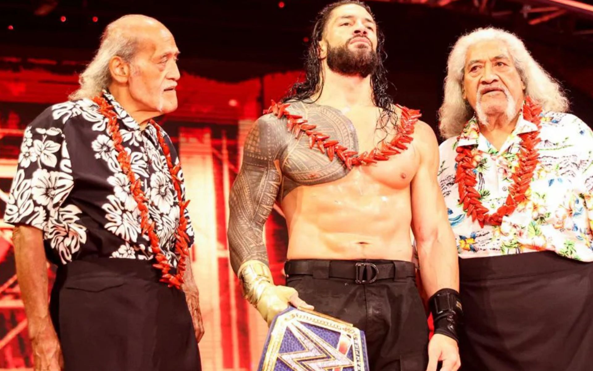 The Anoa'i family members crown Roman Reigns as The Tribal Chief